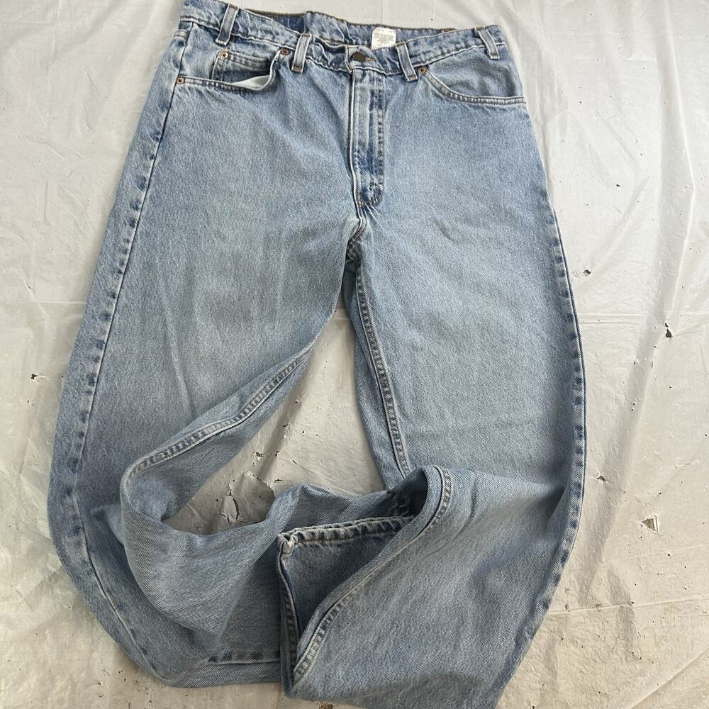 Vintage Levis Jeans Mens 34x34 Blue 555 Relaxed Straight Fit Denim Pants USA 90s - Picture 6 of 10